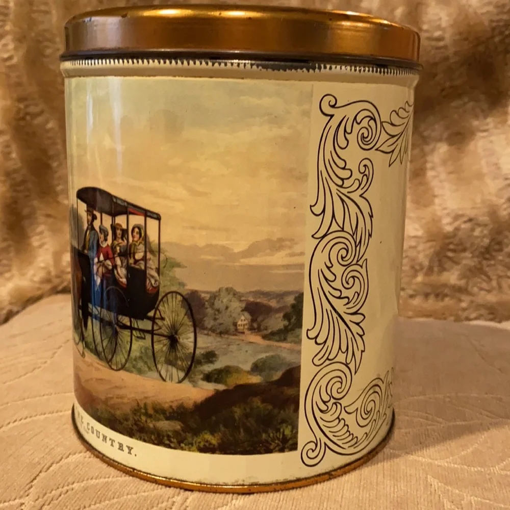 ~Decoware~ Vintage “Curry & Ives” Tins (Set of 2)